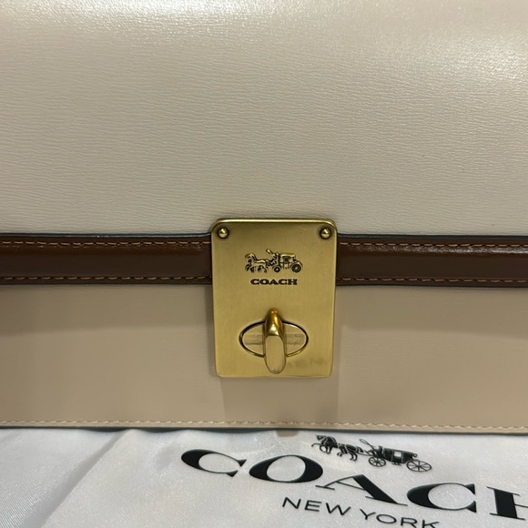 Coach Hutton Colorblock Leather Shoulder Bag - Picture 8 of 13